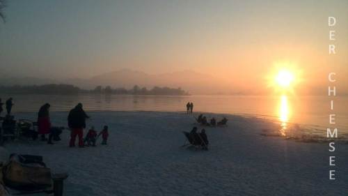 Chiemsee-Sonnenuntergang-Winter